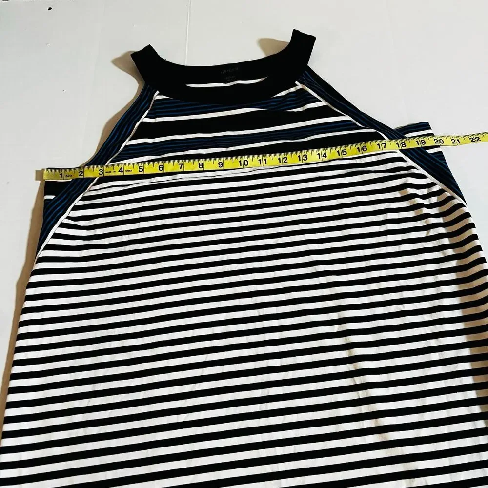J. Jill Striped Sleeveless Shift Dress Size LP Large Petite Blue Multi - Picture 5 of 6